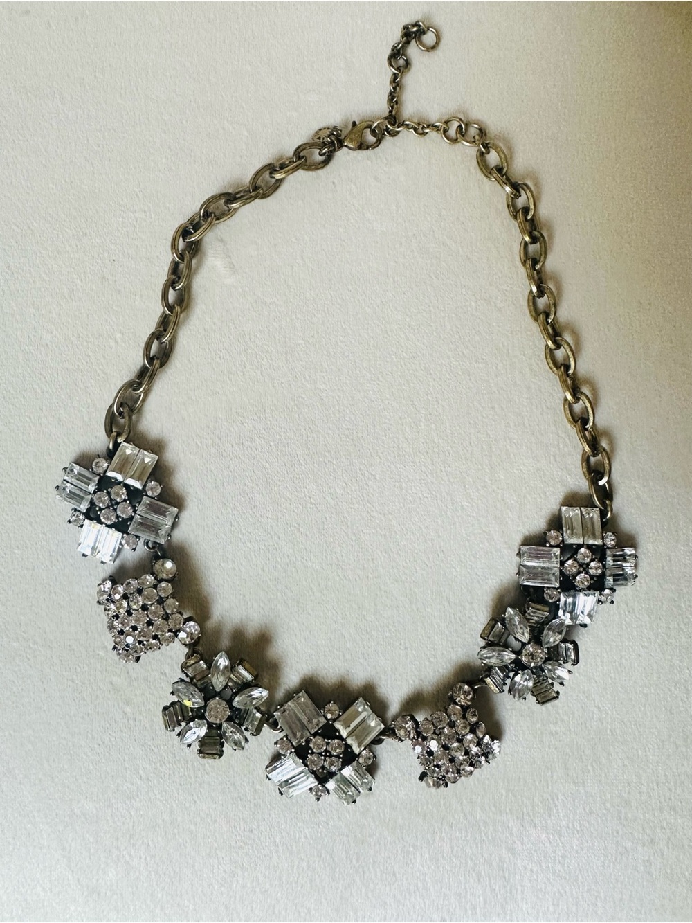 J. Crew Jeweled Cluster Necklace - Gold Tone - Picture 4 of 4